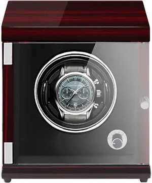 Watch Stand Watch Winders for Automatic Watches - Rechargeable Single Watch Shaker Mechanical Watch Winder Vertical Automatic Watch Winding Box with Light-Sensitive Led Light Quiet