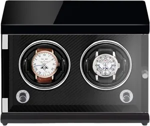 Watch Stand Watch Winders for Automatic Watches - Rechargeable Two-Position Watch Shaker Mechanical Watch Winder Vertical Automatic Watch Winding Box with Light-Sensitive Led Light Quiet and