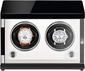 Watch Stand Watch Winders for Automatic Watches - Rechargeable Two-Position Watch Shaker Mechanical Watch Winder Vertical Automatic Watch Winding Box with Light-Sensitive Led Light Quiet and