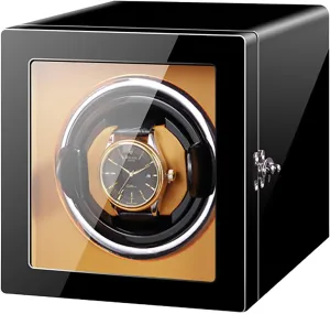 Watch Winder Watch Stand Watch Winders for Automatic Watches - Smart Vertical Watch Winding Box Automatic Mechanical Watches Shaker Quiet Motor Rotating Watch D