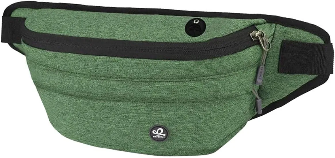 WATERFLY Fanny Pack for Men Women Water Resistant Large Hiking Waist Bag Pack Carrying All Phones for Running Walking Traveling