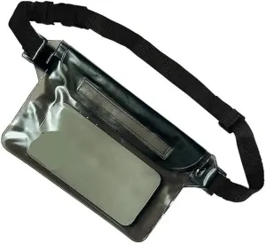 Waterproof Dry Bag Waterproof Swimming Bag Ski Drift Diving Shoulder Waist Pack Bag with Waist Strap Phone Fanny Pack Mobile Belt Bag for Rafting for Swimming,Boating(Black)