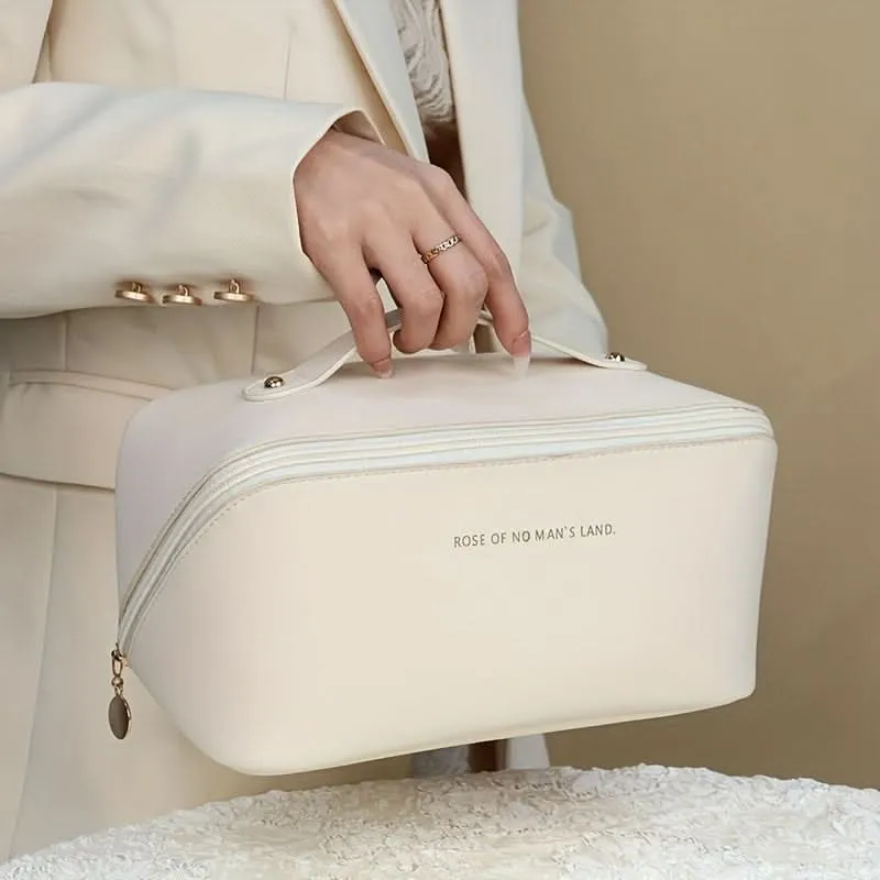 Waterproof Faux Leather Cosmetic Handbag