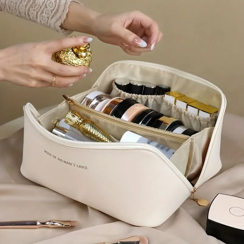 Waterproof Faux Leather Cosmetic Handbag
