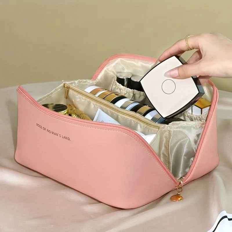 Waterproof Faux Leather Cosmetic Handbag