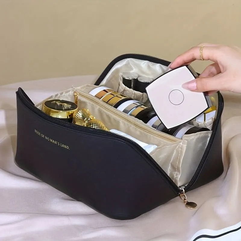 Waterproof Faux Leather Cosmetic Handbag