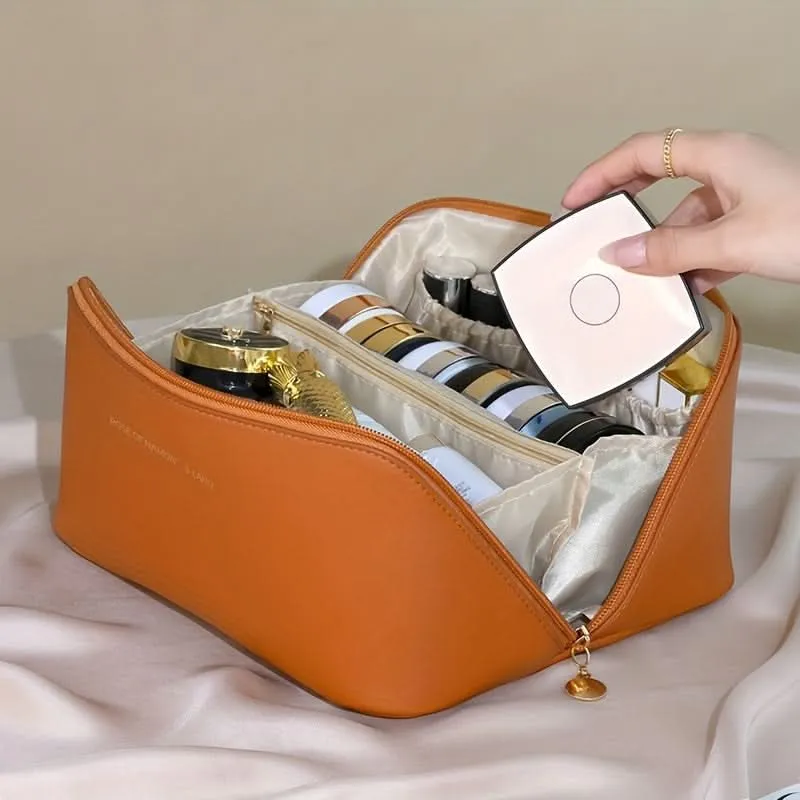 Waterproof Faux Leather Cosmetic Handbag