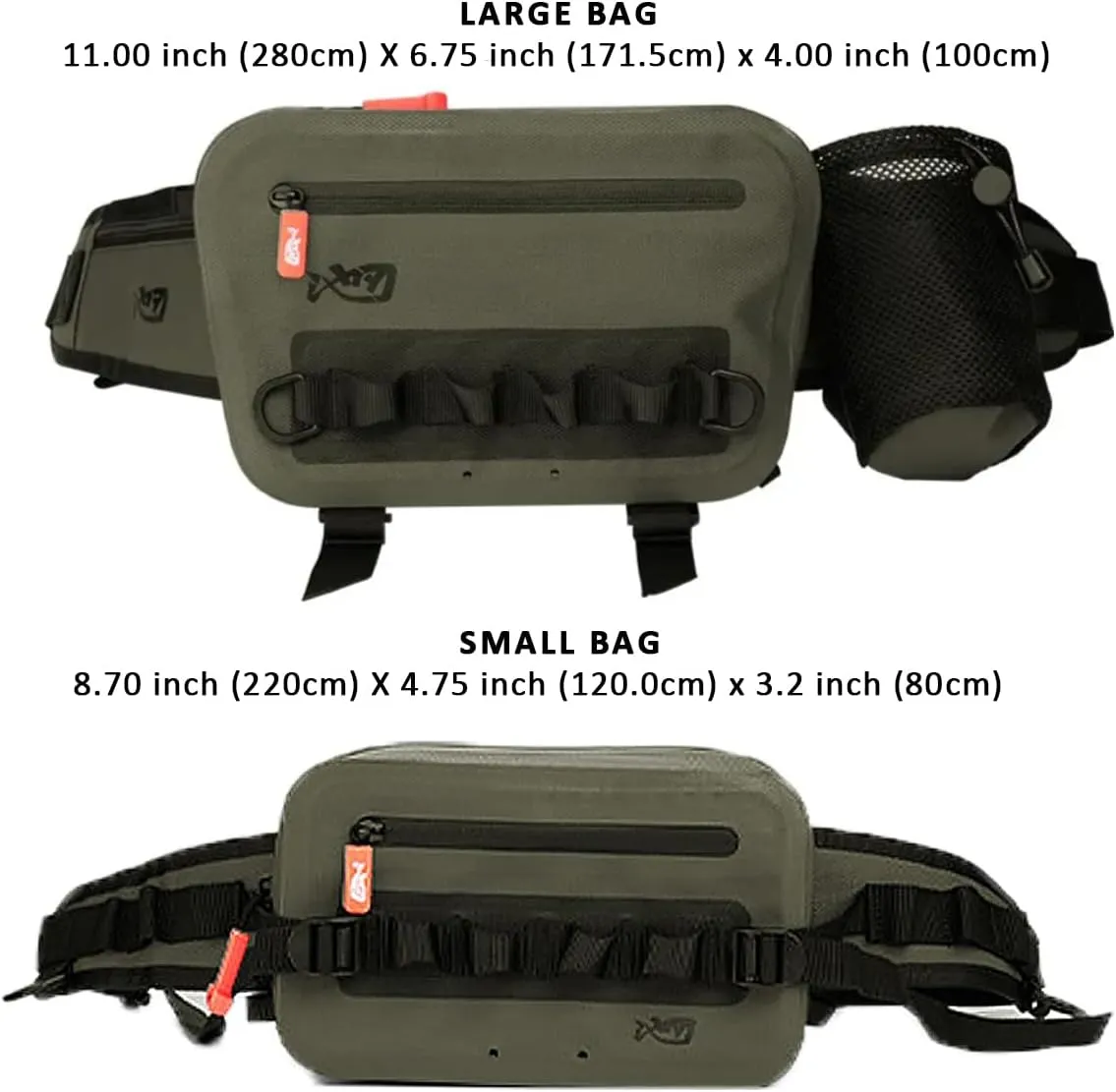 Waterproof Fishing Fanny Pack, Fly Fishing Chest Pack or Waist Pack. Fishing Tackle Bag