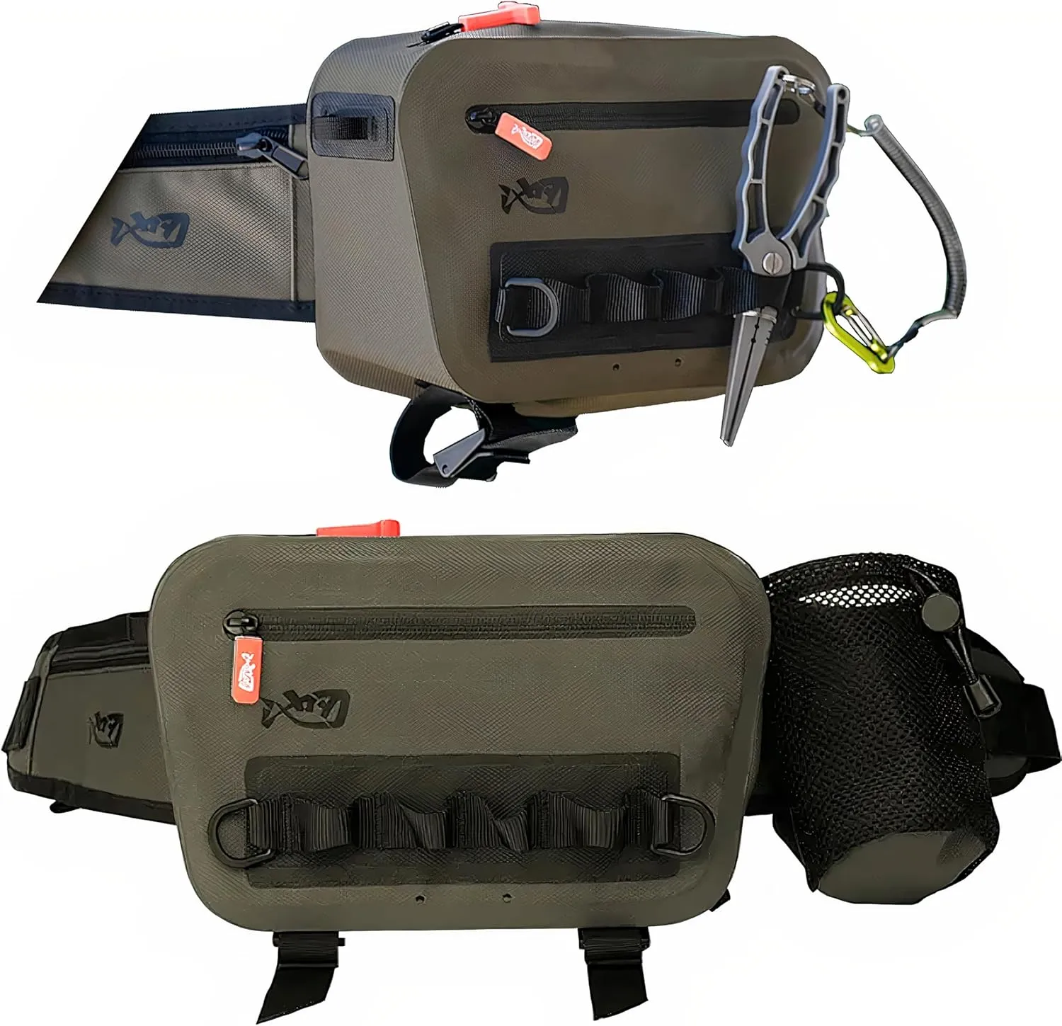 Waterproof Fishing Fanny Pack, Fly Fishing Chest Pack or Waist Pack. Fishing Tackle Bag