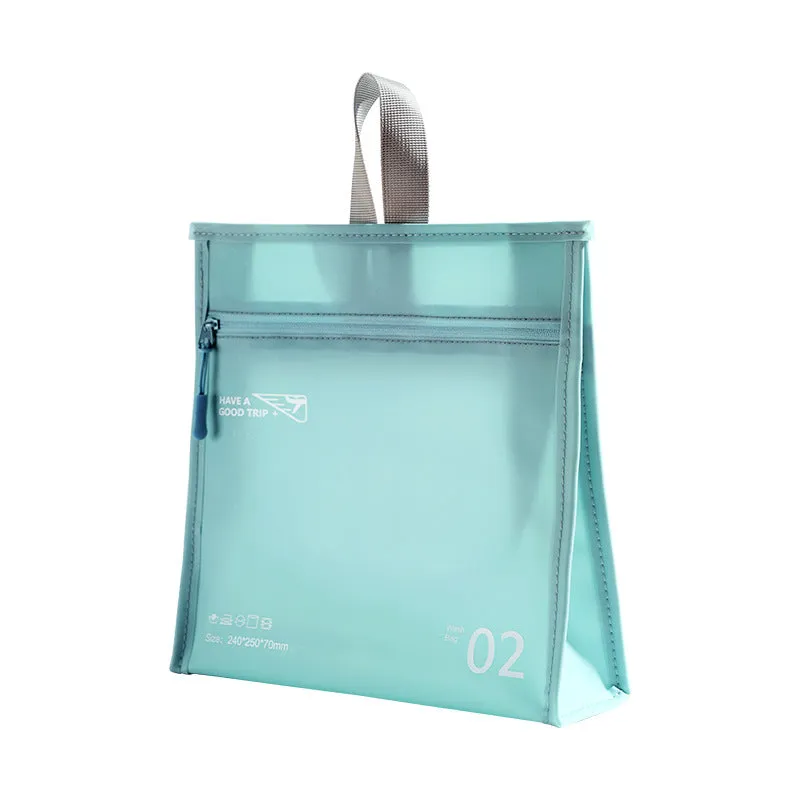 Waterproof Wash Solid Color Storage Large Capacity Cosmetic Bags