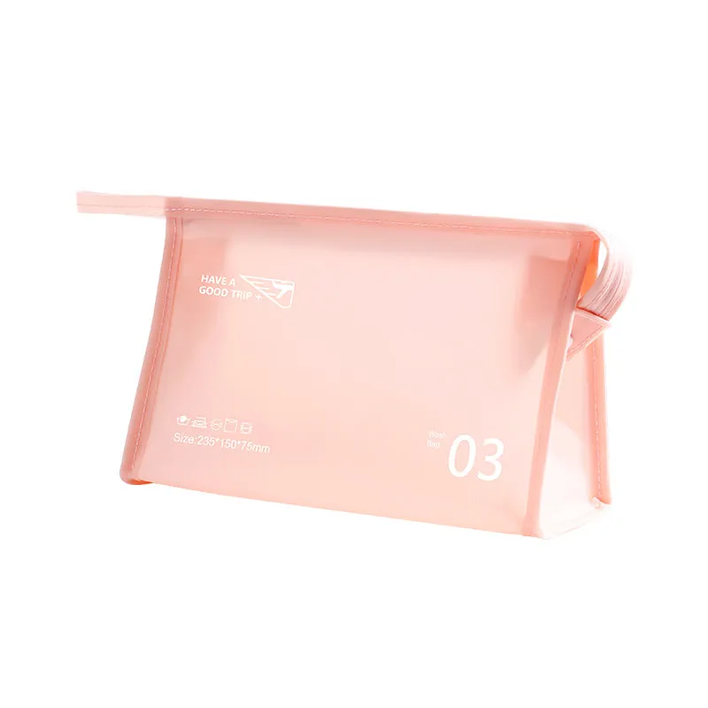 Waterproof Wash Solid Color Storage Large Capacity Cosmetic Bags