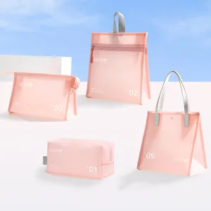 Waterproof Wash Solid Color Storage Large Capacity Cosmetic Bags