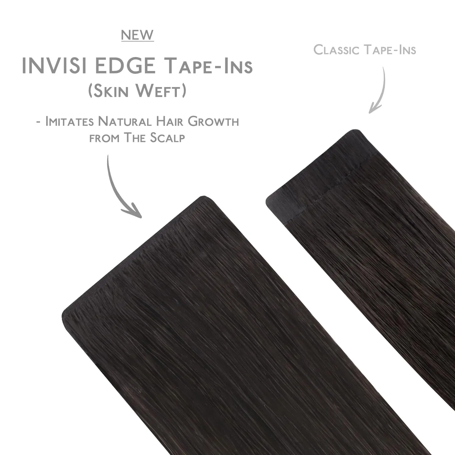 WENNALIFE Invisi Edge Tape in Hair Extensions Human Hair, 14 Inch 25g 10pcs Balayage Dark Brown Mixed Chestnut Brown Invisible Luxury Remy Hair Extensions Seamless Injected Straight Extensiones