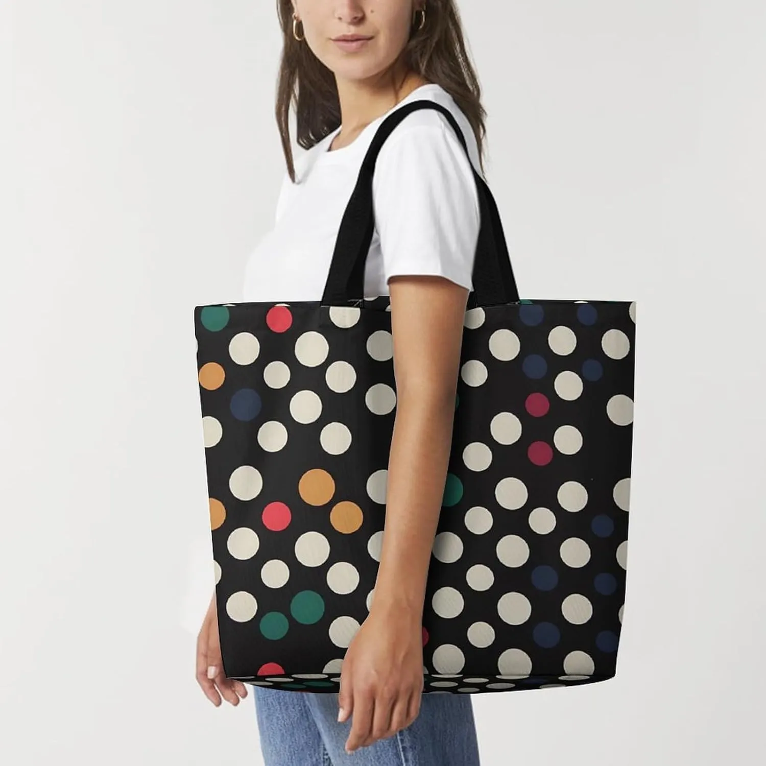 White Head Eagle Tote Bag for Women Reusable Grocery Shoulder Bags Shopping Bag for Travel, Groceries