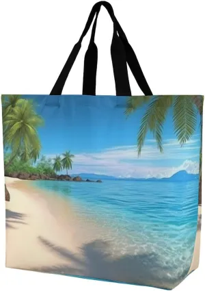 White Head Eagle Tote Bag for Women Reusable Grocery Shoulder Bags Shopping Bag for Travel, Groceries