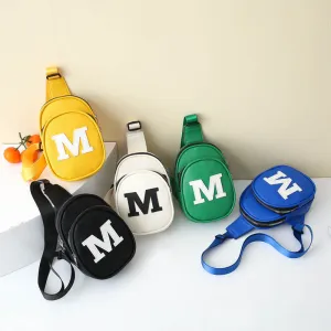 Wholesale fashionable baby PU letter crossbody small chest bag