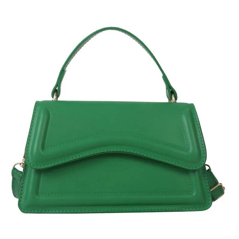 Wholesale PU Simple Solid Color Messenger Shoulder Bag JDC-SD-HZD043