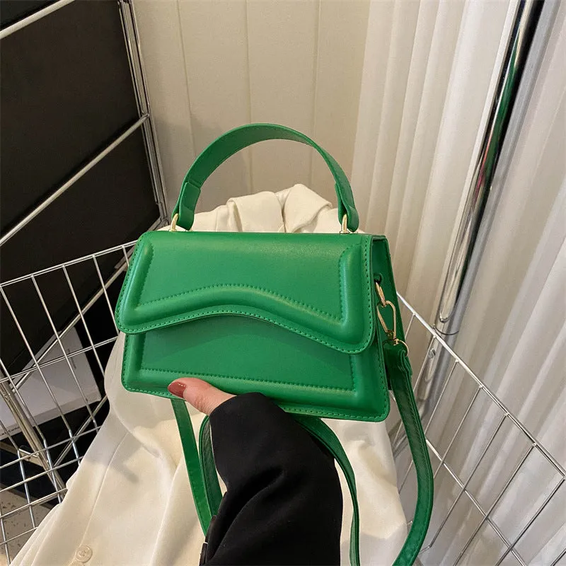 Wholesale PU Simple Solid Color Messenger Shoulder Bag JDC-SD-HZD043
