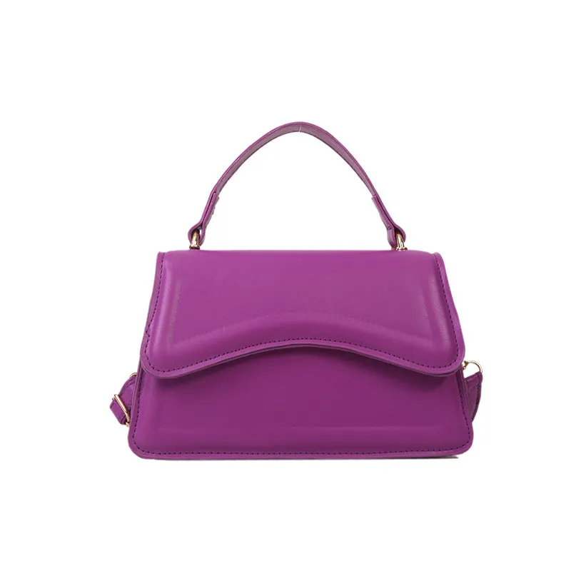 Wholesale PU Simple Solid Color Messenger Shoulder Bag JDC-SD-HZD043