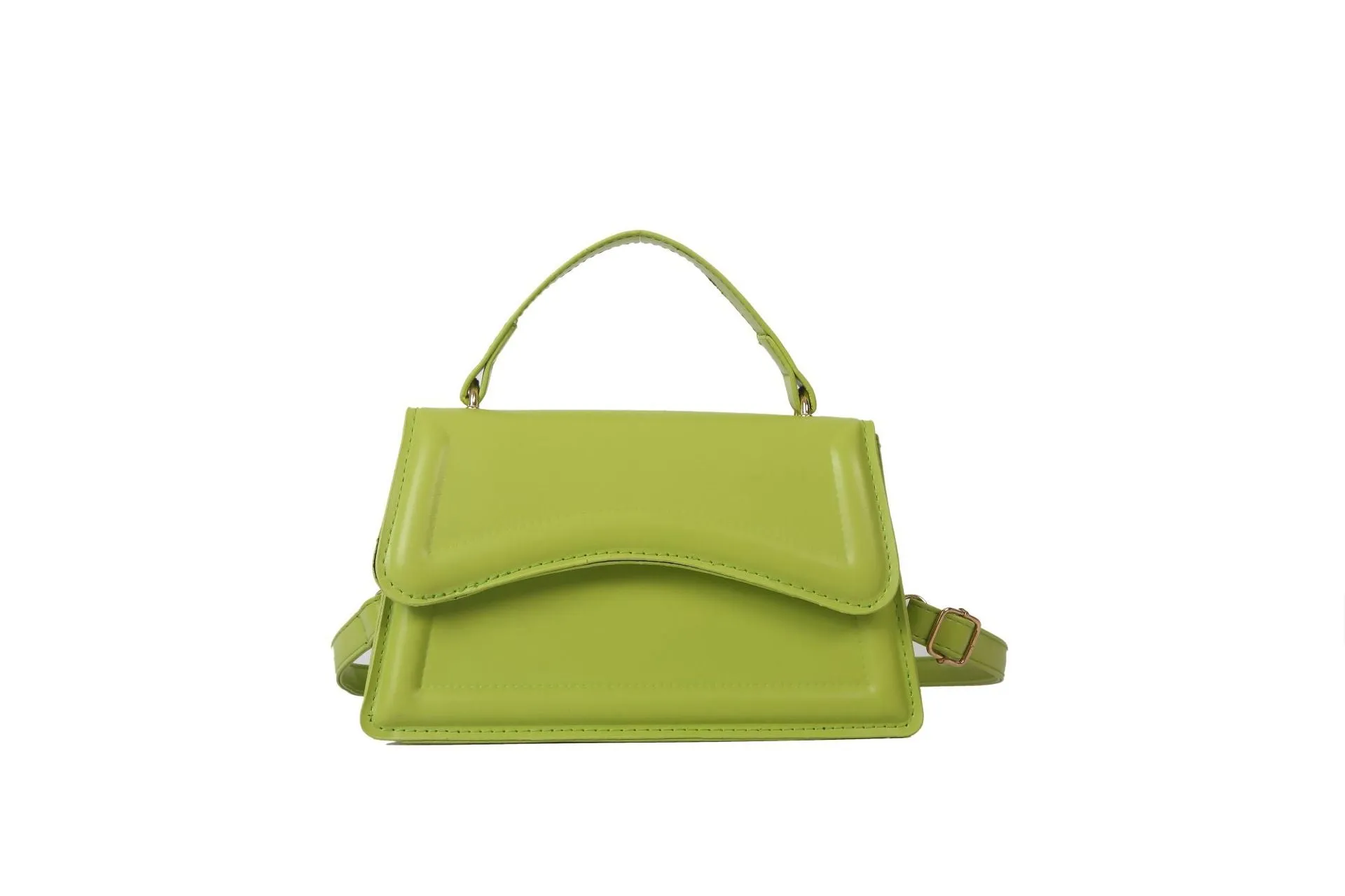 Wholesale PU Simple Solid Color Messenger Shoulder Bag JDC-SD-HZD043