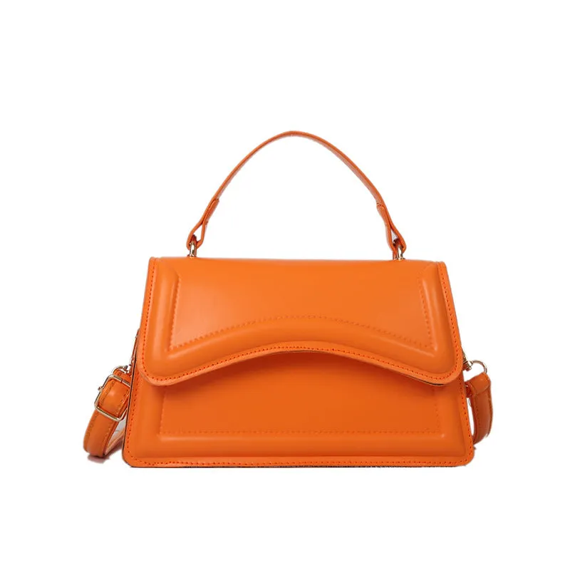 Wholesale PU Simple Solid Color Messenger Shoulder Bag JDC-SD-HZD043