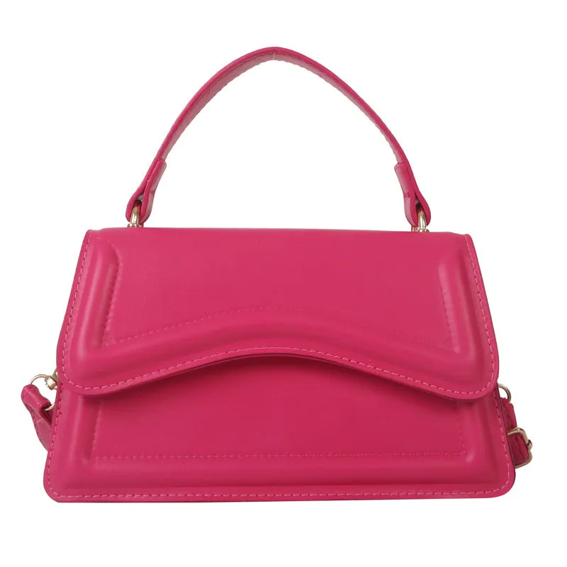 Wholesale PU Simple Solid Color Messenger Shoulder Bag JDC-SD-HZD043