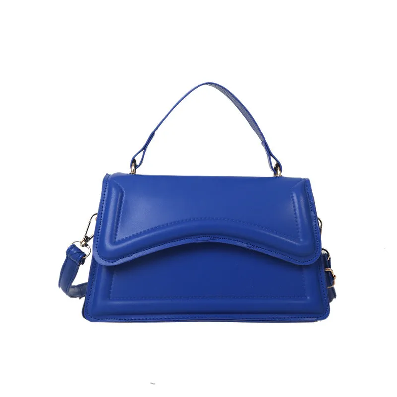 Wholesale PU Simple Solid Color Messenger Shoulder Bag JDC-SD-HZD043