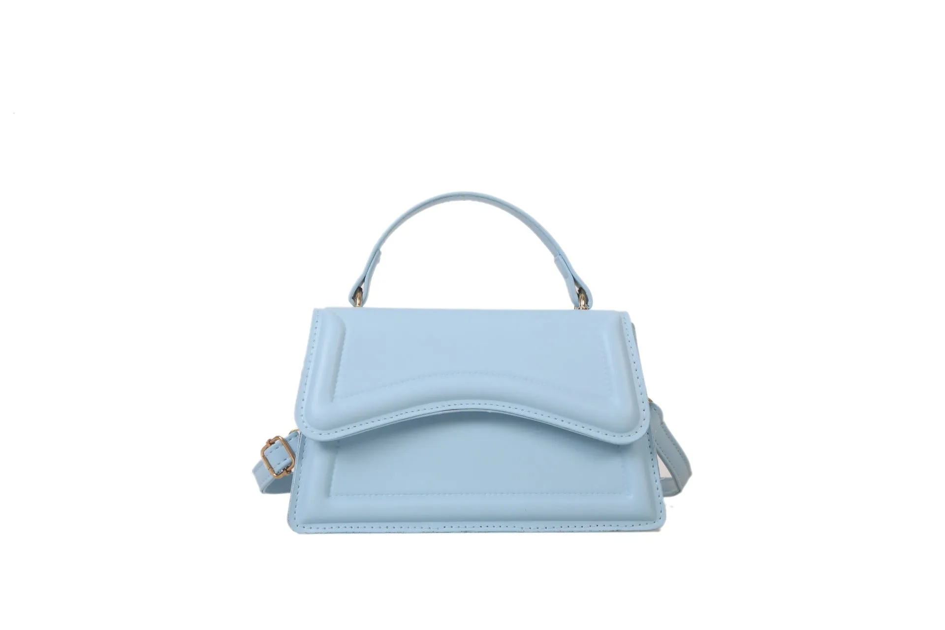 Wholesale PU Simple Solid Color Messenger Shoulder Bag JDC-SD-HZD043