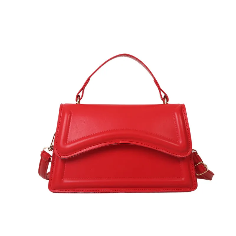 Wholesale PU Simple Solid Color Messenger Shoulder Bag JDC-SD-HZD043