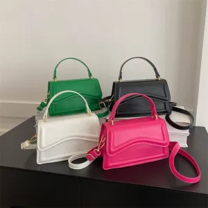 Wholesale PU Simple Solid Color Messenger Shoulder Bag JDC-SD-HZD043