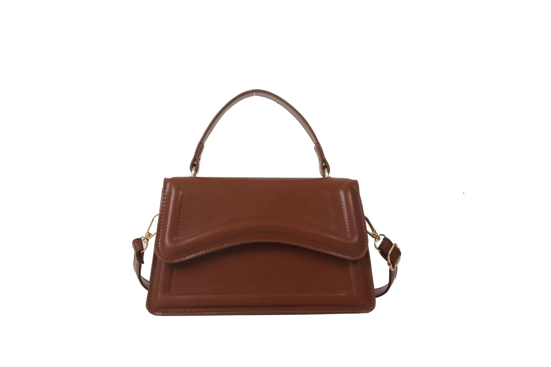 Wholesale PU Simple Solid Color Messenger Shoulder Bag JDC-SD-HZD043