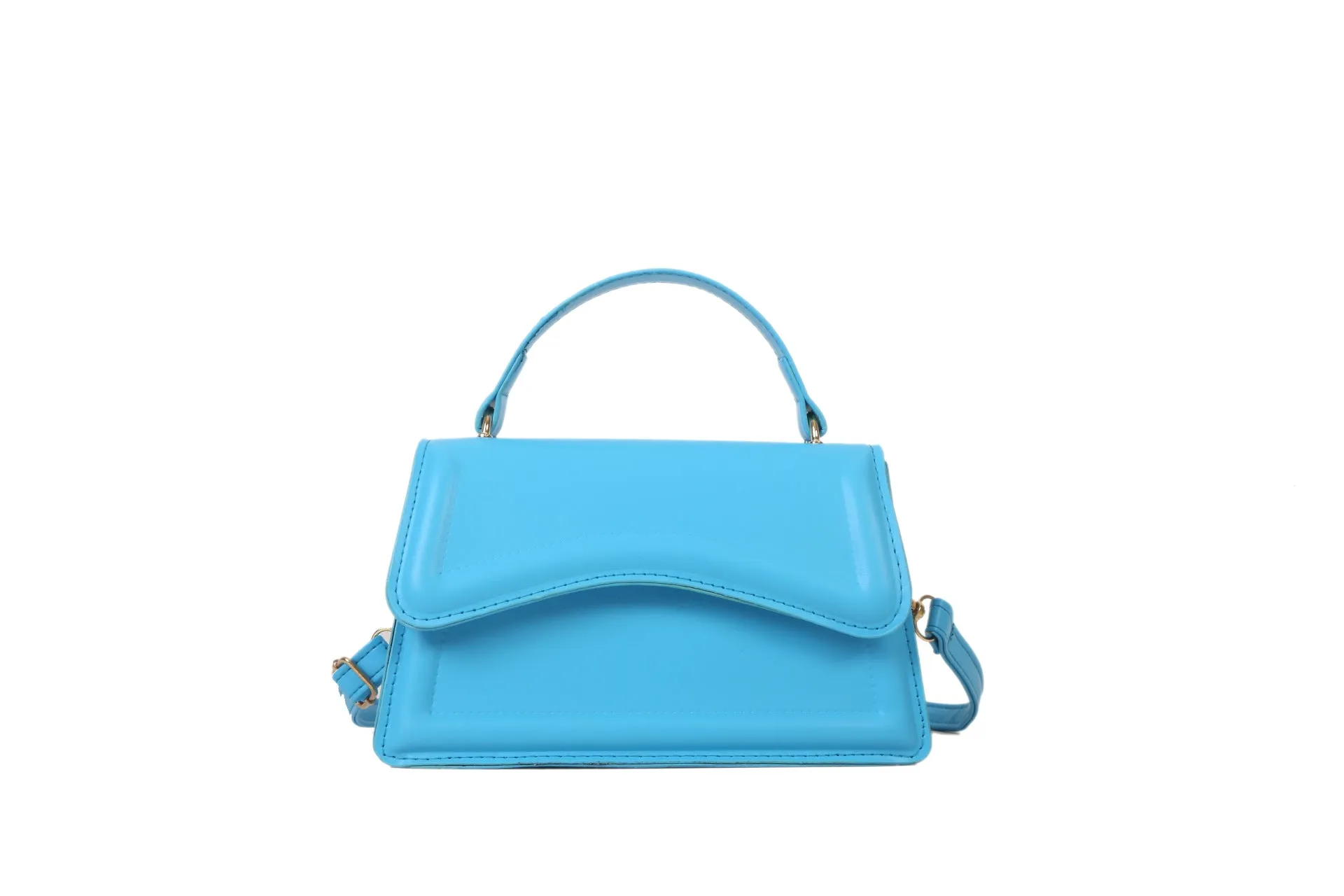 Wholesale PU Simple Solid Color Messenger Shoulder Bag JDC-SD-HZD043