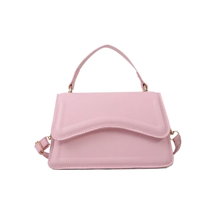 Wholesale PU Simple Solid Color Messenger Shoulder Bag JDC-SD-HZD043