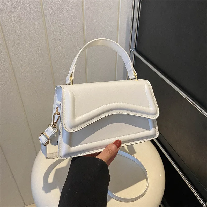 Wholesale PU Simple Solid Color Messenger Shoulder Bag JDC-SD-HZD043
