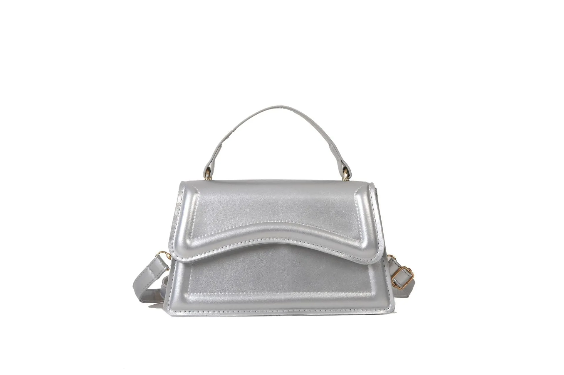 Wholesale PU Simple Solid Color Messenger Shoulder Bag JDC-SD-HZD043