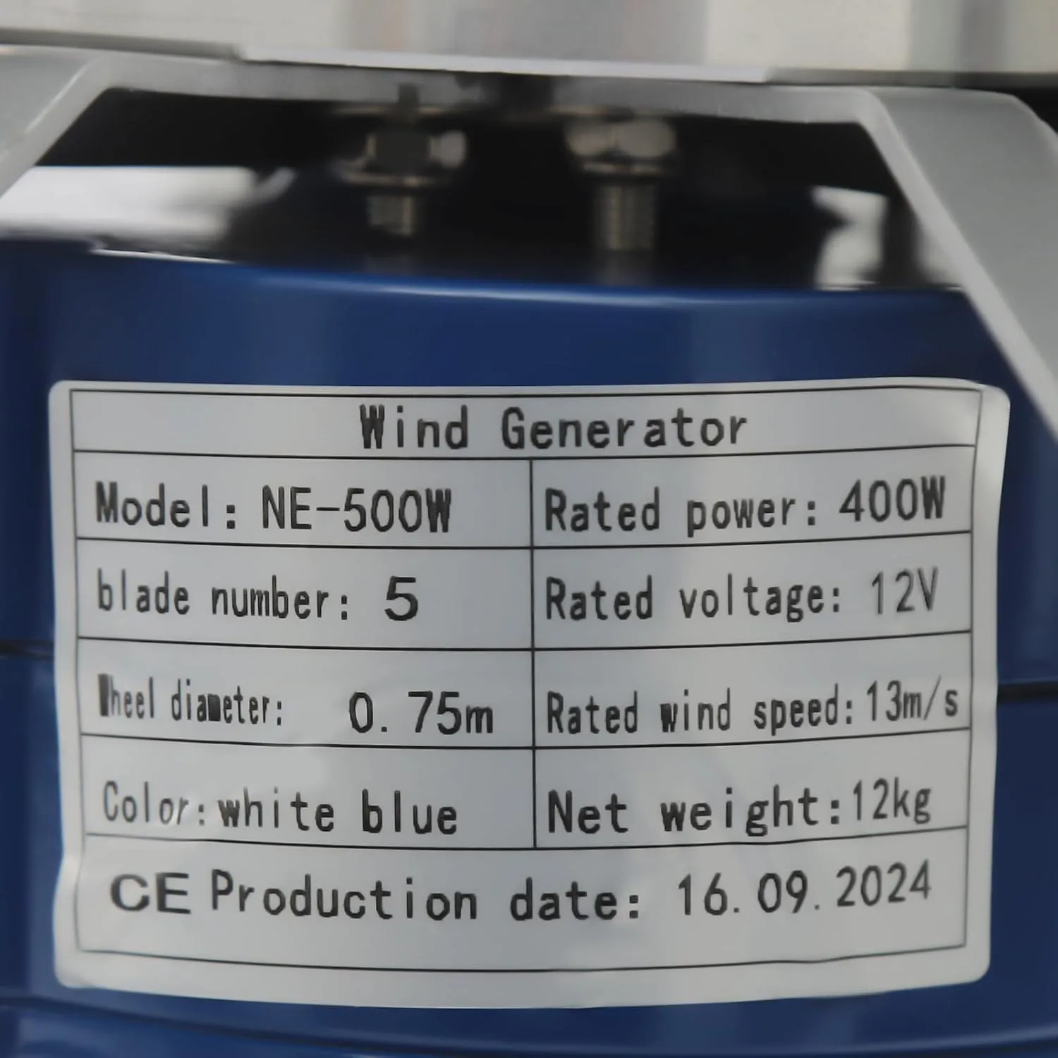 Wind Generator, 100W 12V 5 Blade Vertical Wind Turbine Generator Vertical Axis Wind Turbine Vertical Wind Generators Kit Wind Power Generators w/Controller for Home, Business, Ships