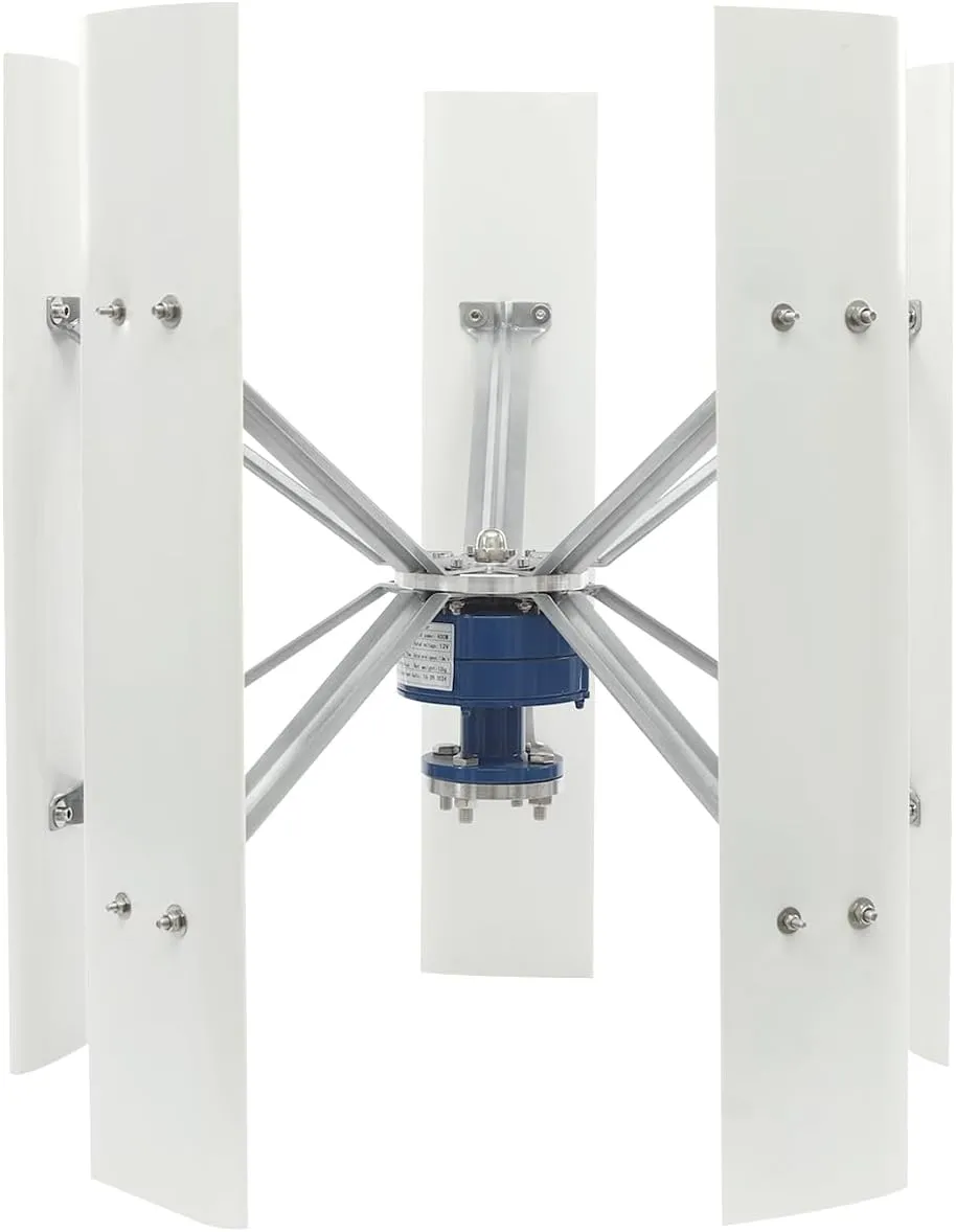 Wind Generator, 100W 12V 5 Blade Vertical Wind Turbine Generator Vertical Axis Wind Turbine Vertical Wind Generators Kit Wind Power Generators w/Controller for Home, Business, Ships