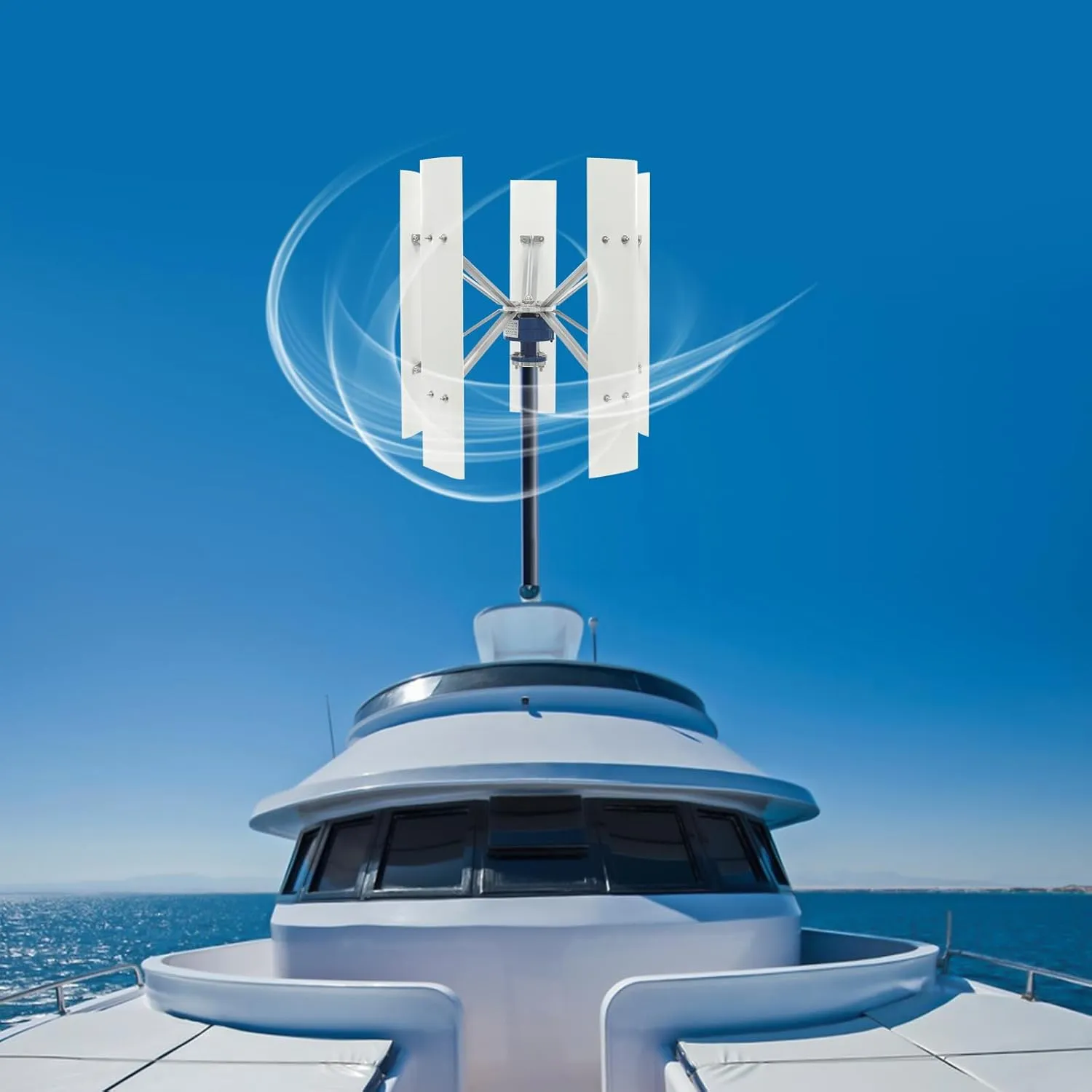 Wind Generator, 100W 12V 5 Blade Vertical Wind Turbine Generator Vertical Axis Wind Turbine Vertical Wind Generators Kit Wind Power Generators w/Controller for Home, Business, Ships