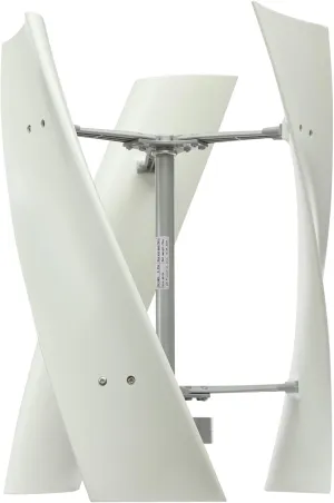 Wind Turbine, 500W Vertical Axis Wind Turbine Generator Home Windmill Kit Hybrid Wind System with Controller for Home, Business, Industrial Energy Supply (500W 12V White)