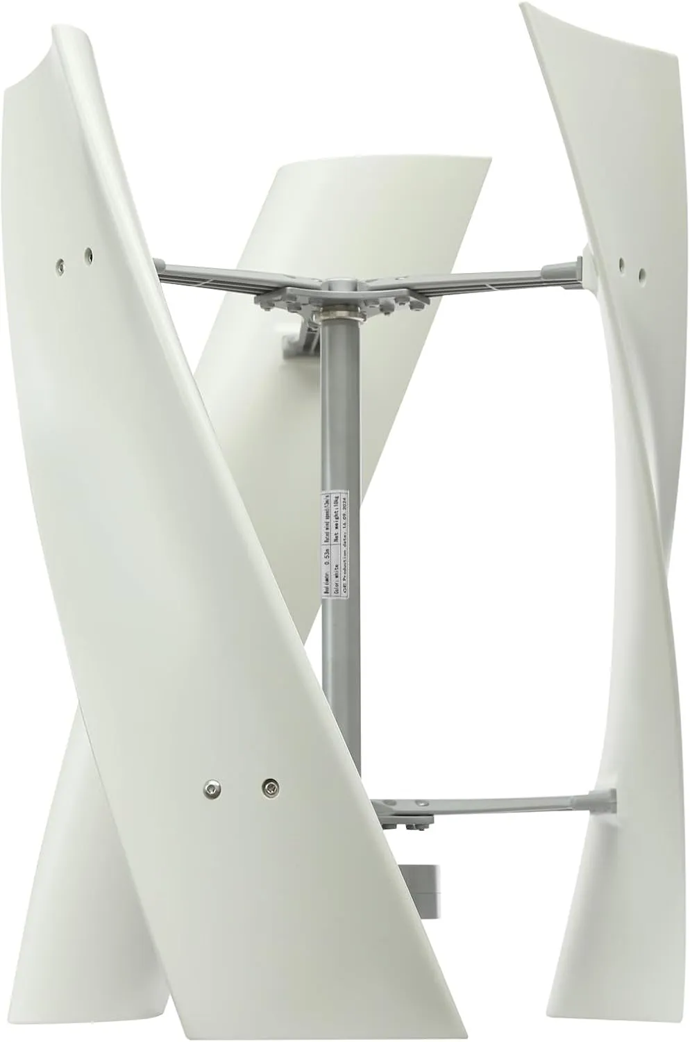 Wind Turbine, 500W Vertical Axis Wind Turbine Generator Home Windmill Kit Hybrid Wind System with Controller for Home, Business, Industrial Energy Supply (500W 12V White)