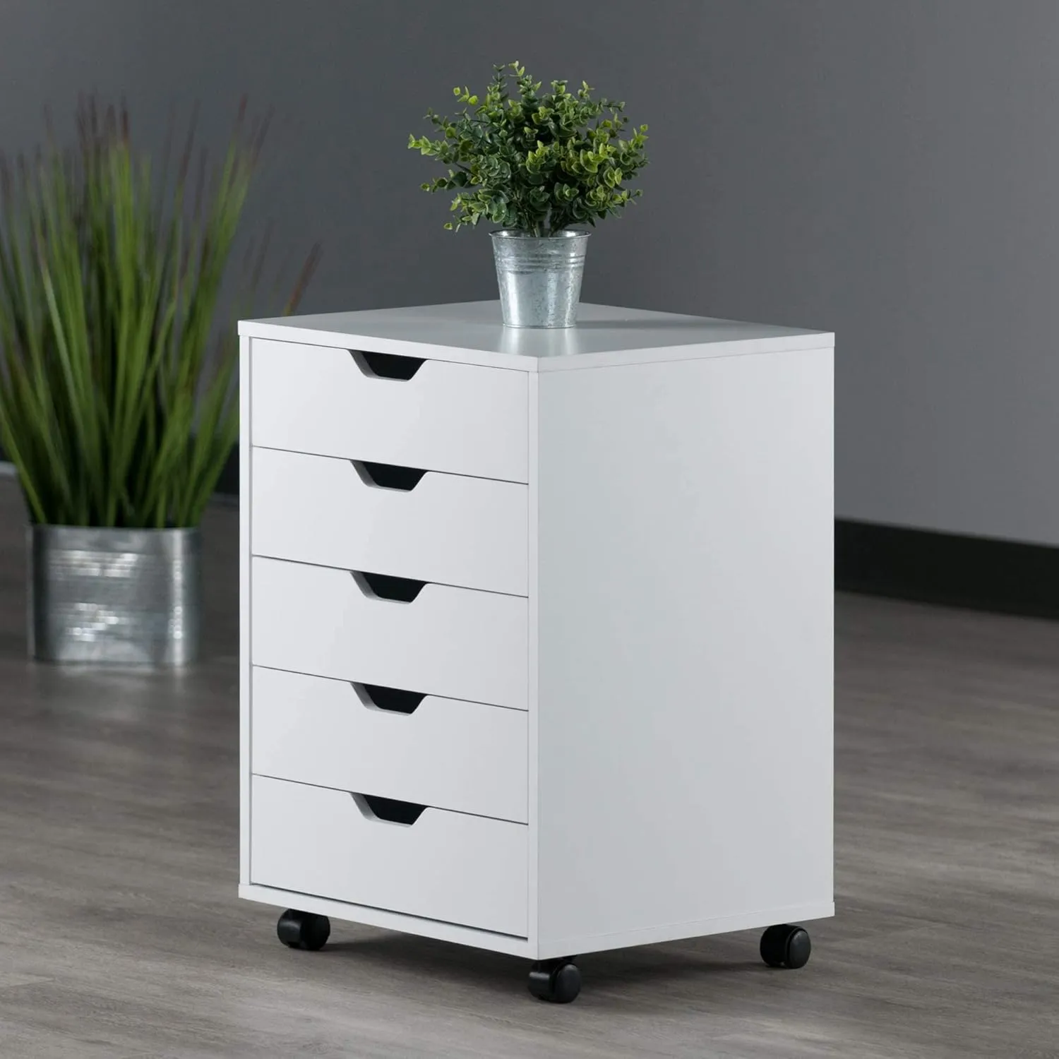 Winsome 10519 Halifax 5-Drawer Composite Wood Cabinet, White