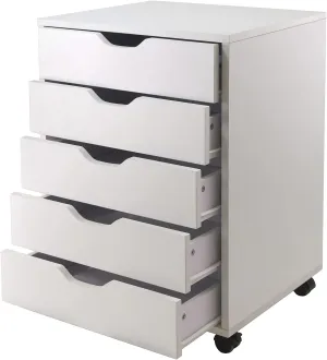 Winsome 10519 Halifax 5-Drawer Composite Wood Cabinet, White