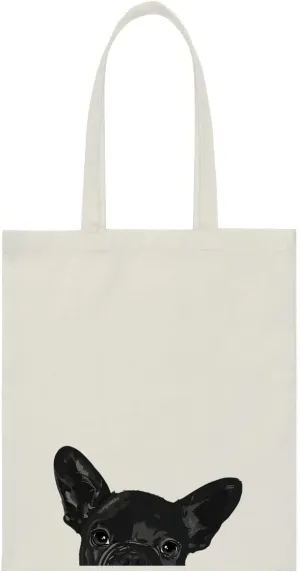 WIRESTER Canvas Tote Bag for Women & Girls - Beach, Grocery & Travel Tote - Cute Dog