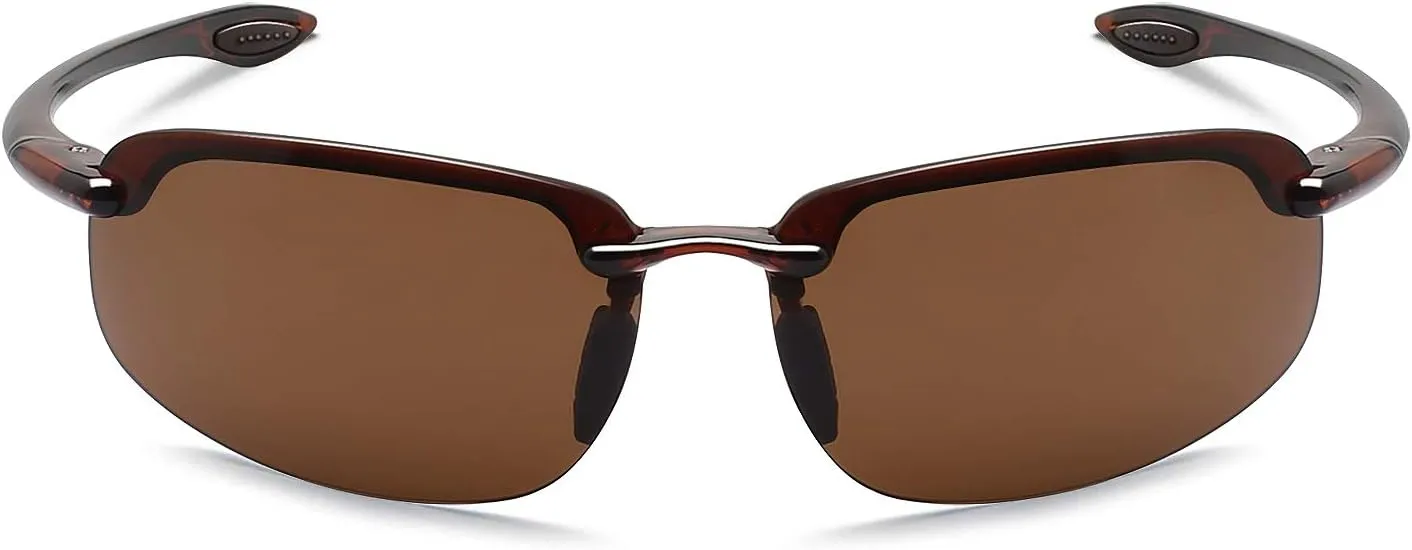WISTON Sports Polarized Sunglasses for Men Women Tr90 Rimless Frame for Running Fishing Baseball Driving W8001