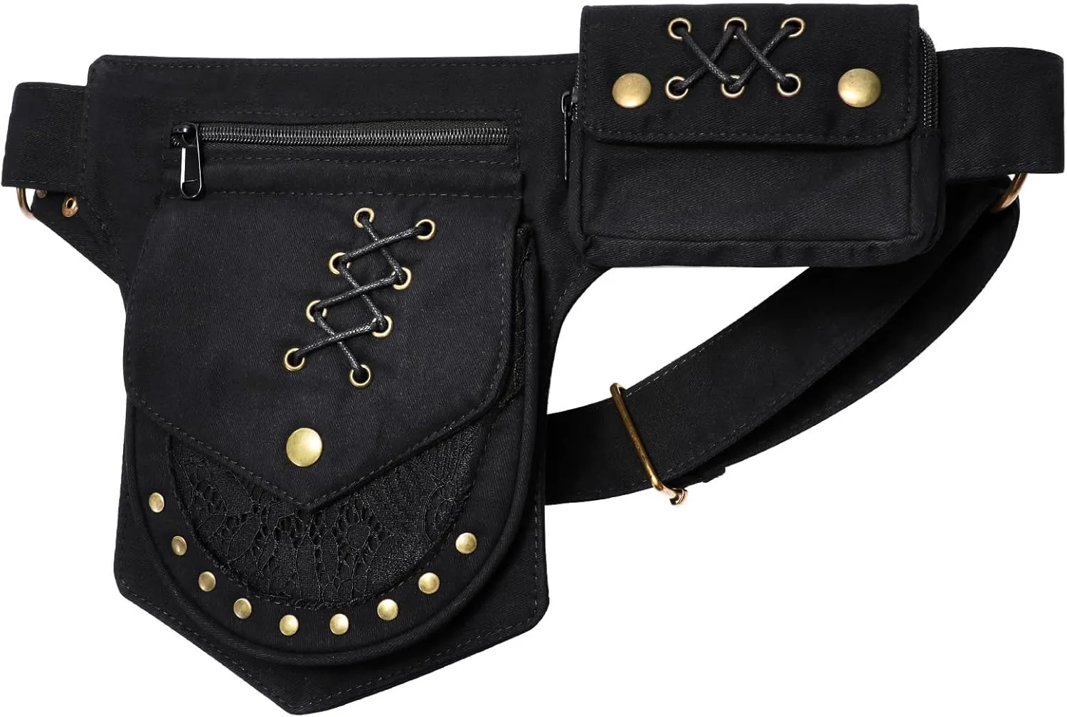 Women Waist Bag Pouch Vintage Waist pack Hip Bag Fanny Bag with Adjustable Belt Strap Renaissance Faire Festival Chest Pack