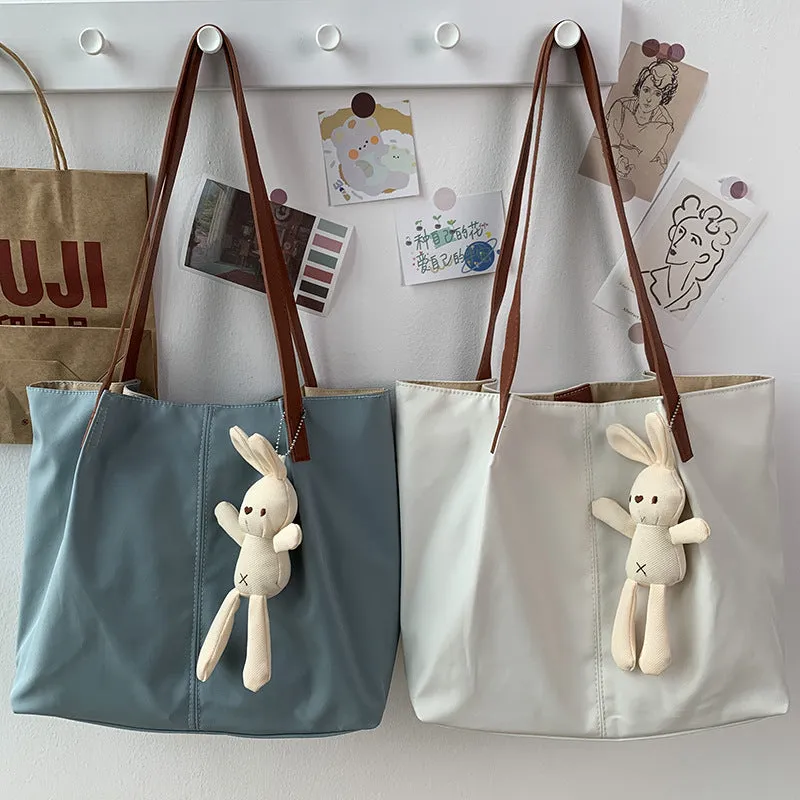 Women's Artistic Fresh Hong Kong Simple Solid Color Shoulder Bags