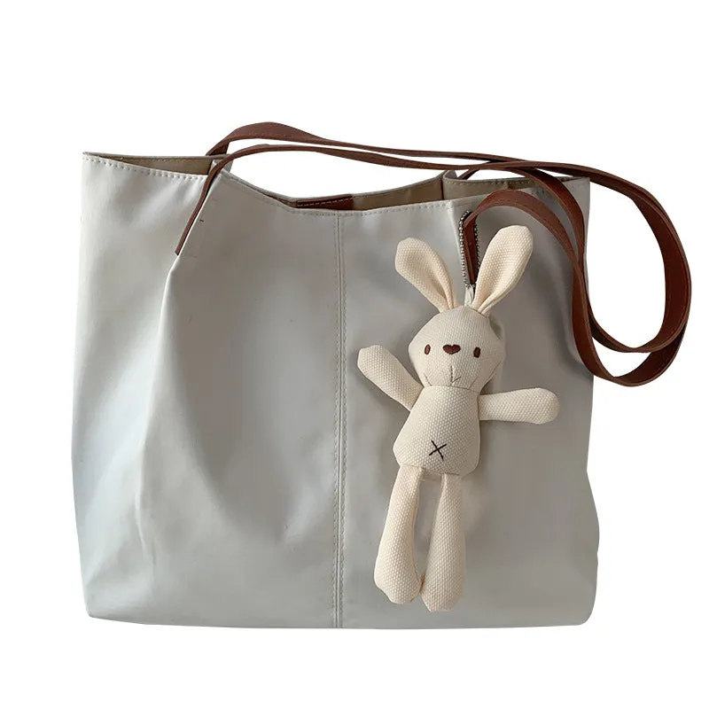 Women's Artistic Fresh Hong Kong Simple Solid Color Shoulder Bags
