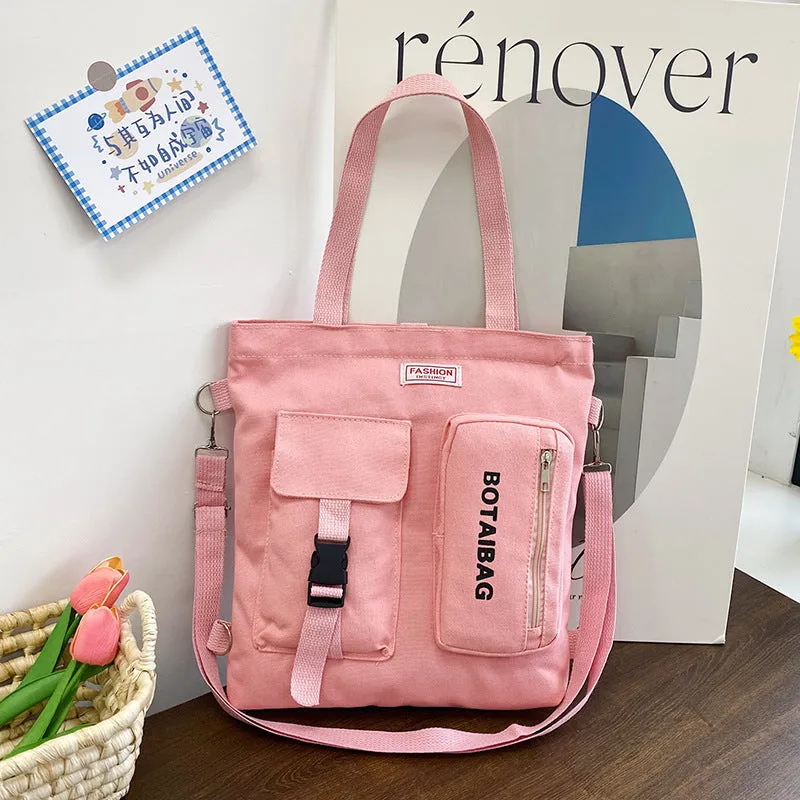 Women's Canvas Versatile Large Capacity Portable Crossbody Bags