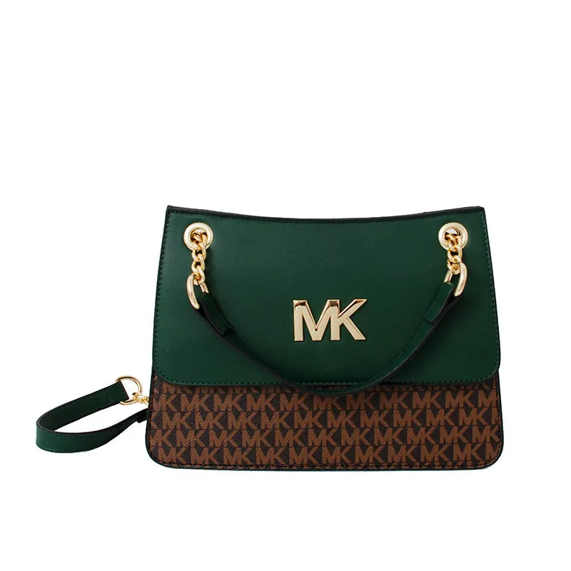 Women's Chain Contrast Color Fashion Texture Large Shoulder Bags