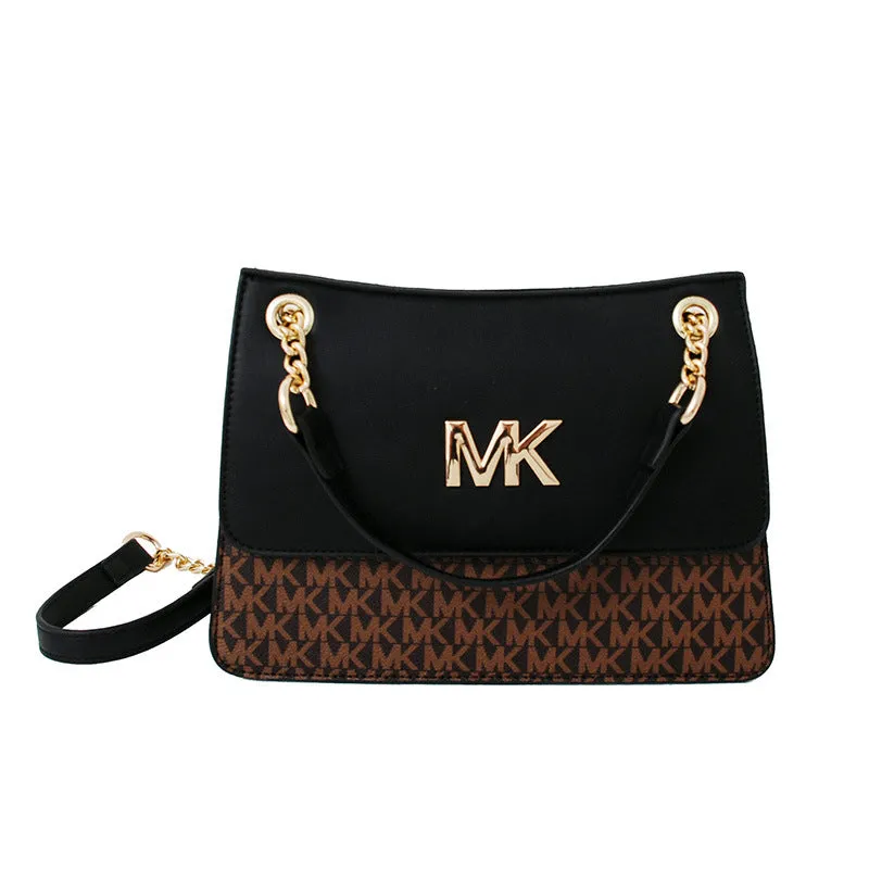 Women's Chain Contrast Color Fashion Texture Large Shoulder Bags